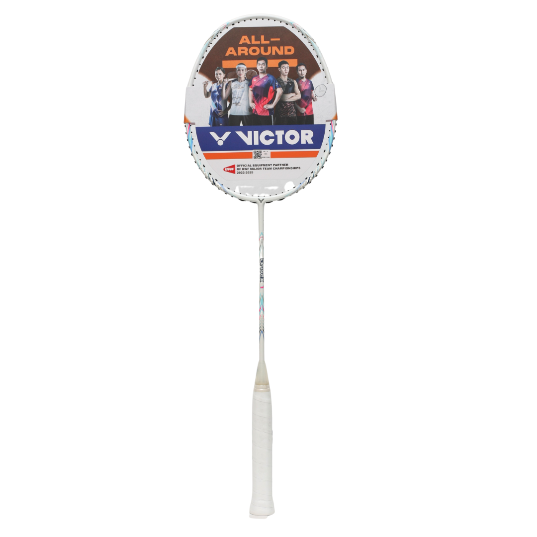 VICTOR DRIVE X 1 (5U) BADMINTON RACKET - FLORAL WHITE – My Store